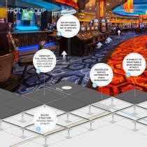 Suelo Técnico Elevado para Casino Polygroup.
